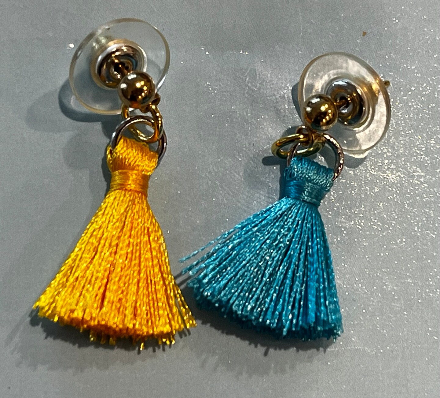 Pale Blue Venetian Arlecchino Glass Silk Tassel Earrings - Bess Heitner  Jewelry Designs